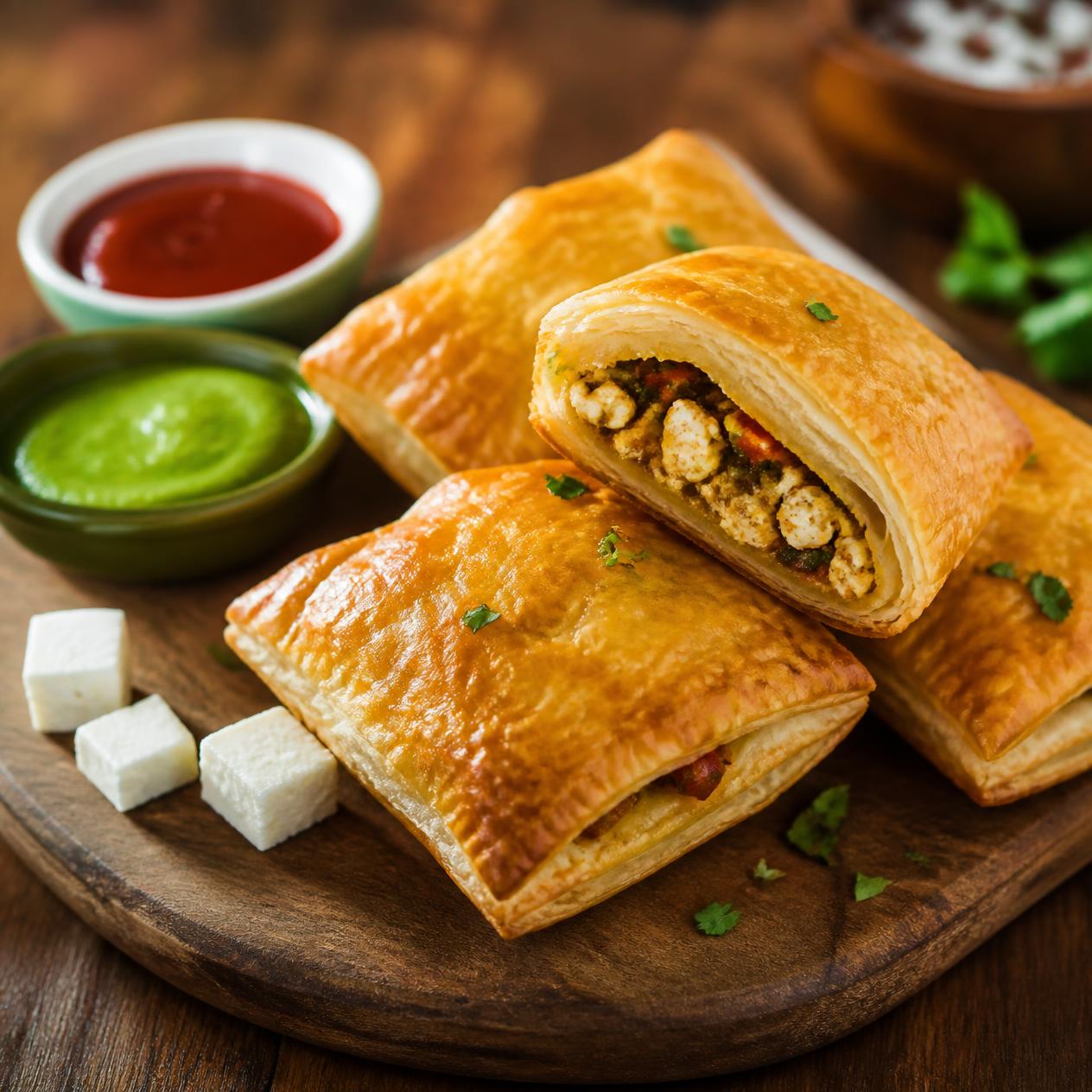 Paneer Puffs (Patties) (Veg)