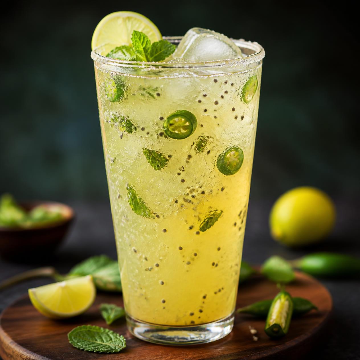 Kuluki Sarbath (Mint, Chilly, Basil Seed and Lime)